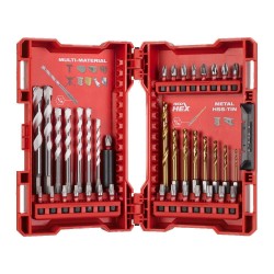 Zestaw bitów udarowych + wiertła uniwerslane do metalu Milwaukee 39szt.