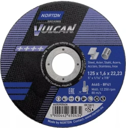 Ściernica do cięcia NORTON Vulcan 125x1,6x22,23 66252925434
